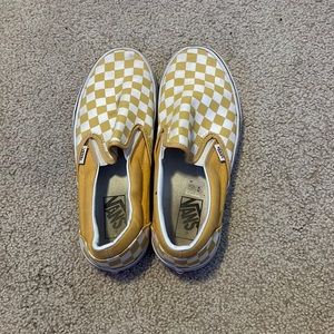 yellow checkered vans